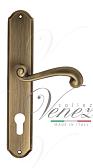 Дверная ручка Venezia на планке PL02 мод. Carnevale (мат. бронза) под цилиндр