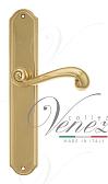 Дверная ручка Venezia на планке PL02 мод. Carnevale (полир. латунь) проходная
