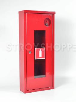 Шкаф для огнетушителя ШПО-107УОК угловой открытый красный