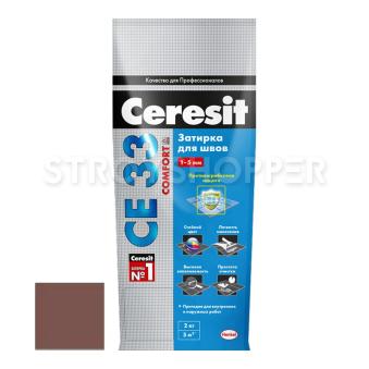 Затирка для узких швов Ceresit СЕ33 Comfort какао 2 кг