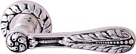 Дверная ручка CLASS мод. Agata 1155 на розетке 60мм (серебро 925 + черный)