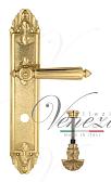 Дверная ручка Venezia на планке PL90 мод. Castello (полир. латунь) сантехническая, пов
