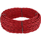 Ретро кабель витой 3х1,5 (красный) под заказ Ретро кабель витой 3х1,5 (красный)
