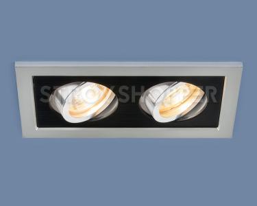 Точечный светильник с поворотным механизмом 1031/2 MR16 SL/BK серебро/черный