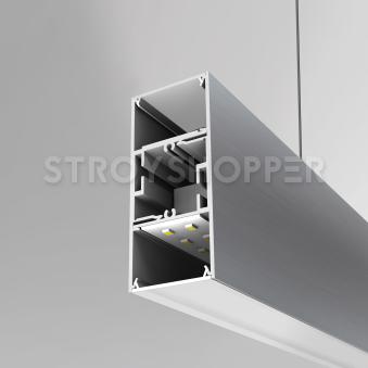 Линейный светодиодный подвесной односторонний светильник 128см 25Вт 4200К матовое серебро 101-200-30
